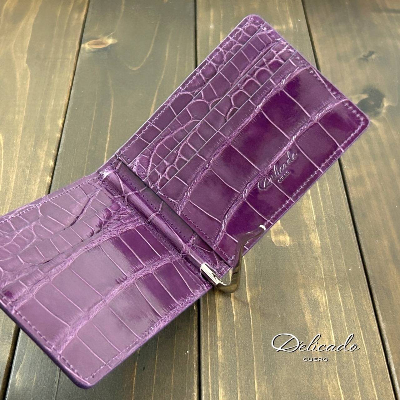 アリゲーター 無双 マネークリップ ロイヤル パープル