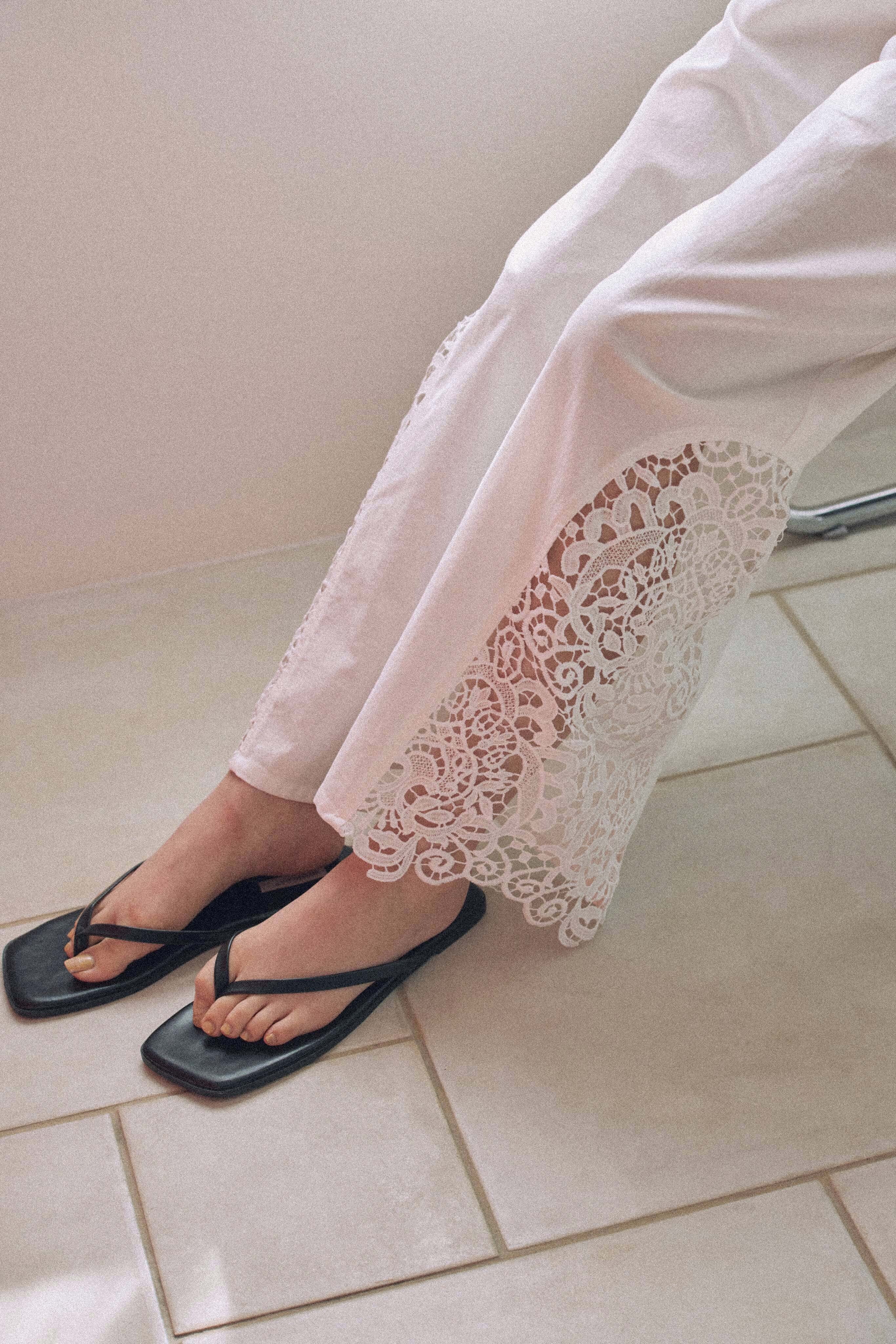 DU260503 Lace Docking Cotton Pants 【set up可】【T sizeあり】【Re