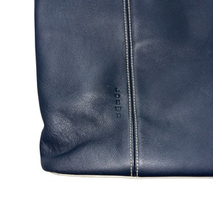 LOEWE navy leather tote bag