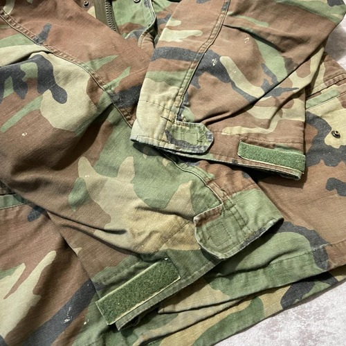 80s-90s USA製 米軍実物 M-65 ウッドランドカモ ワッペン付 詳細写真10