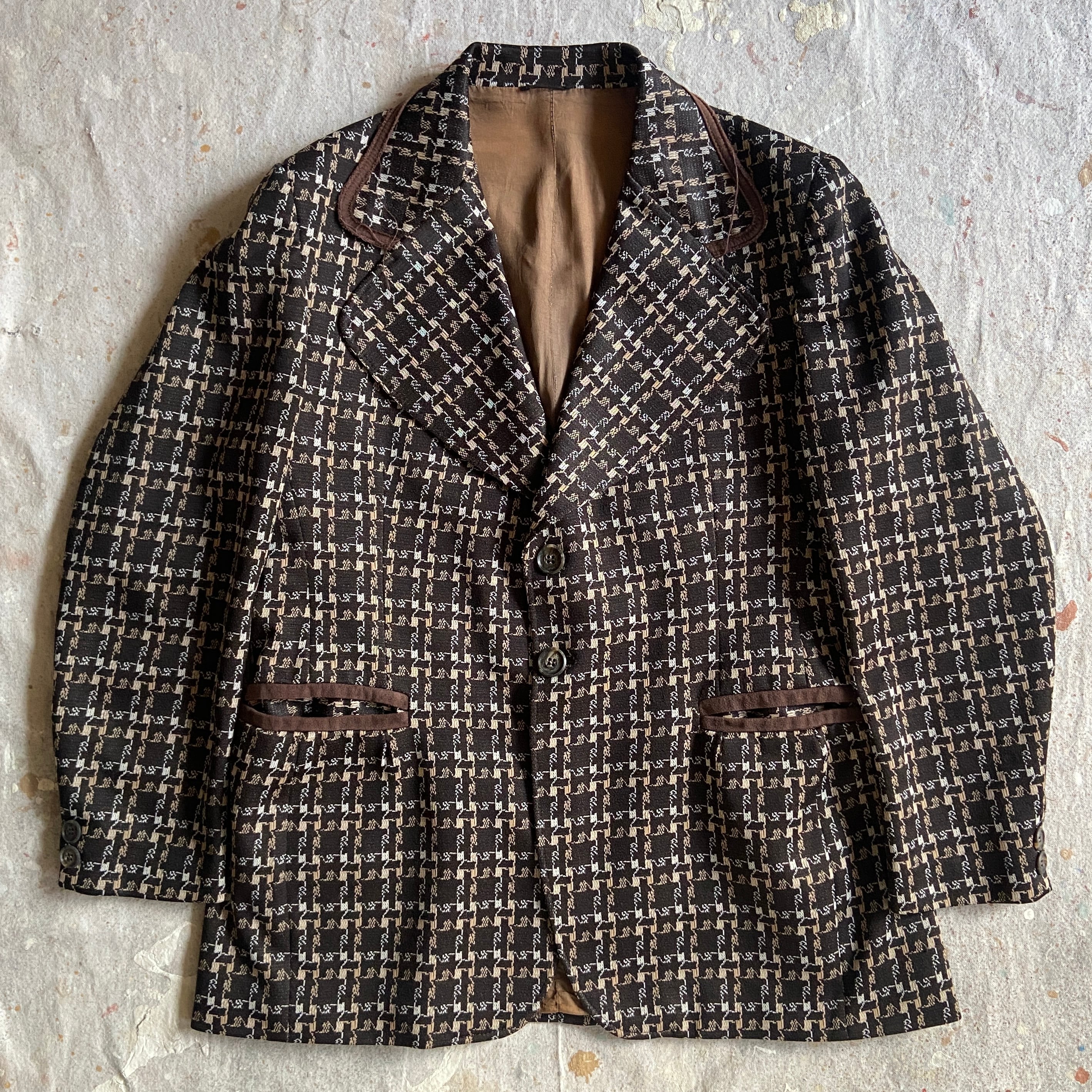 1970s SEARS 総柄テーラードジャケット L位 G097