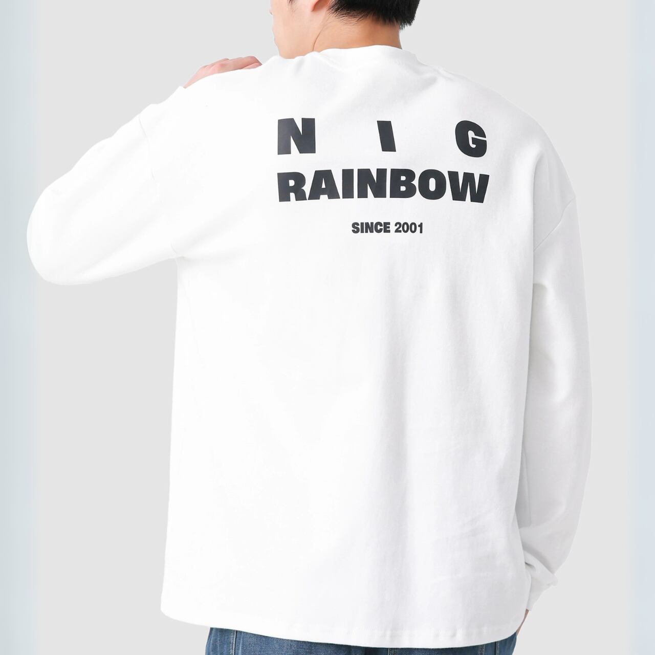 バックプリント クルーネック ロングスリーブシャツ 00105