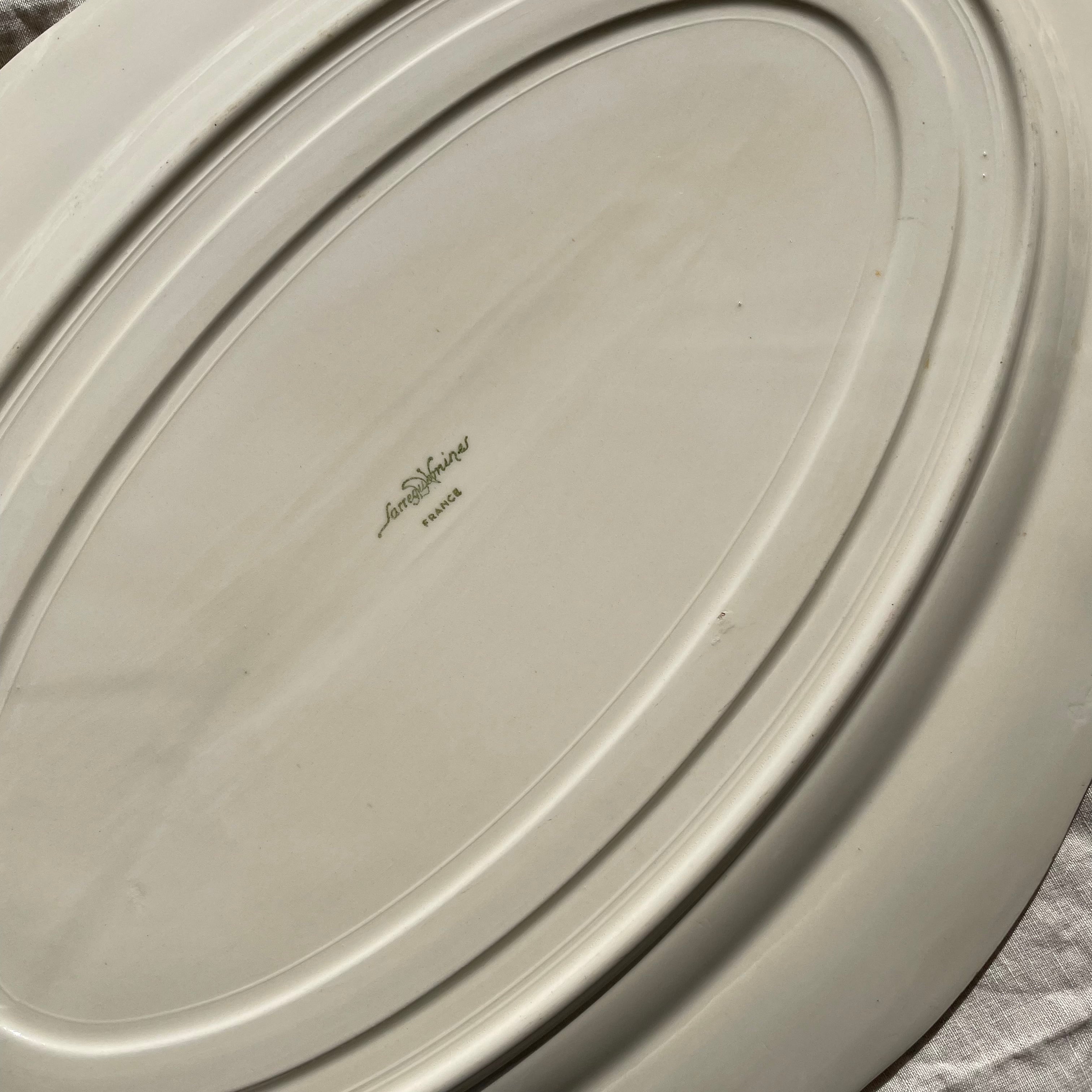 サルグミンヌ Sarreguemines 花リム 大皿 0b57efff349a729ed77e4d93ed6f75