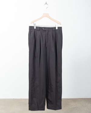 "MANI by GIORGIO ARMANI" micro check pleated wide trousers