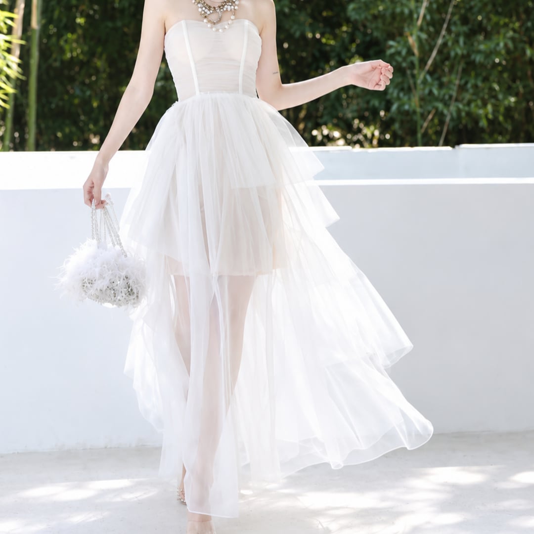 Strapless ruffled dress 2600921