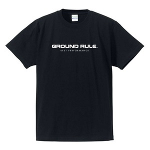 GROUND RULE.Front Logo Tee  No1-Black（white Logo）