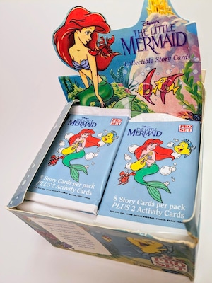 ☆送料無料!☆1991年製 PROSET【 THE LITTLE MERMAID Collectible Story Cards( リトルマーメイド コレクタブル ストーリー カード ) DISNEY / ディズニー 】VINTAGE トレーディングカード 単品 (1個=8CARDS+2Activity Cards)〚アメリカン雑貨 アメトイ〛