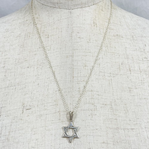 Old 925 Silver Hexagram Pendant Top