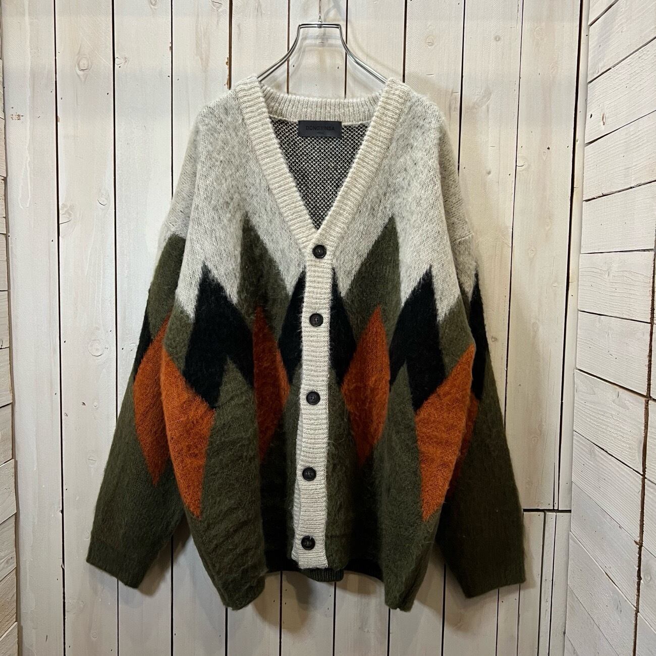 ARGYLE MESH KNIT CARDIGAN：アーガイルメッシュ ニットカーディガン-