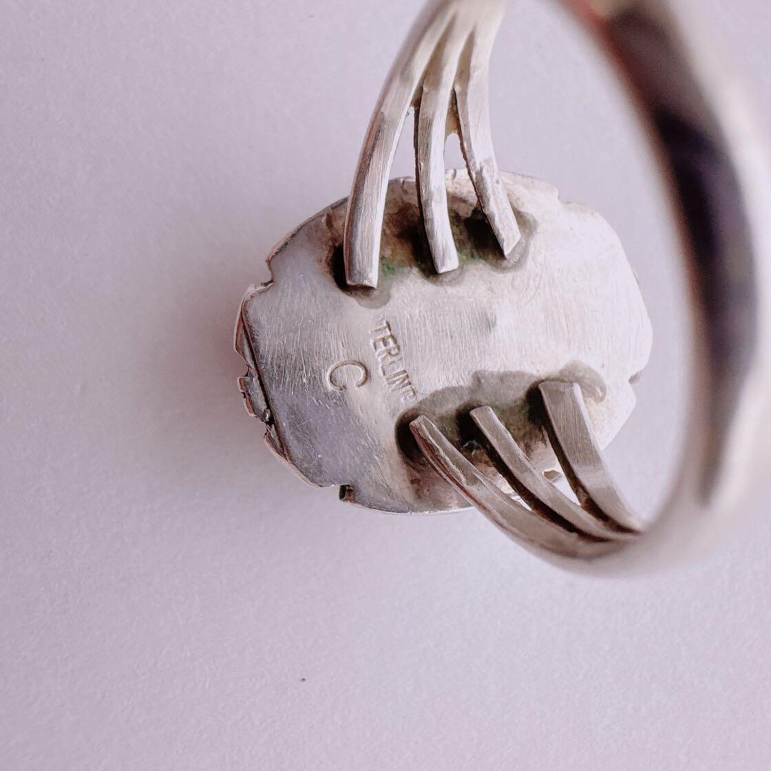 Vintage Zuni Inlay Opal Sterling Silver 【J779】 | Pay ID 