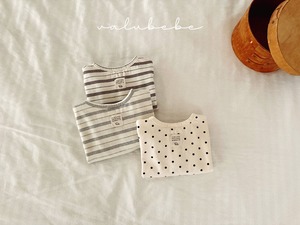 【valu bebe】 オールデイふっくらコットンT／グレーST（70〜90cm）