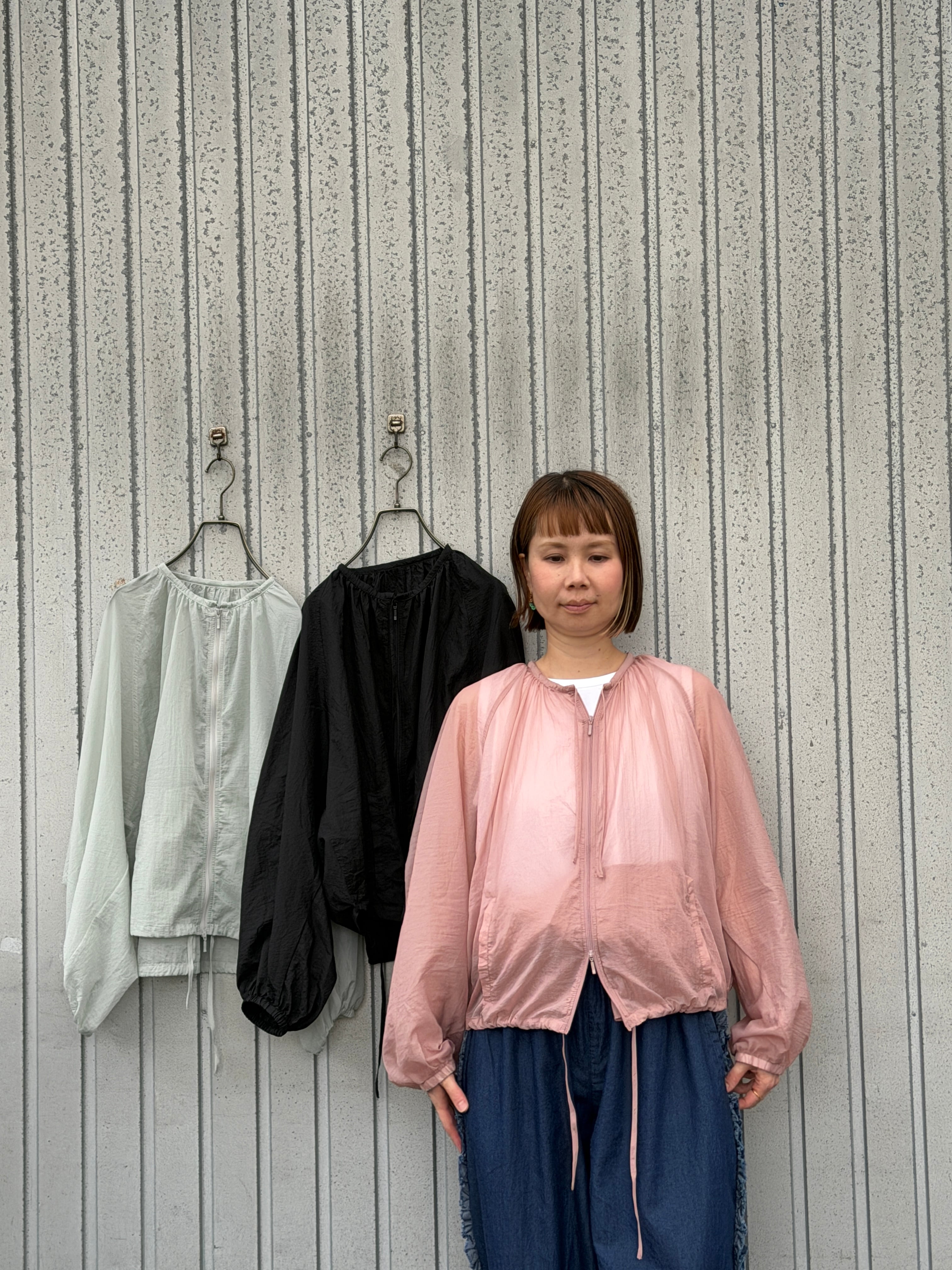ギャザーたっぷりシアージップアップジャケット/Mao made'26SS/621306