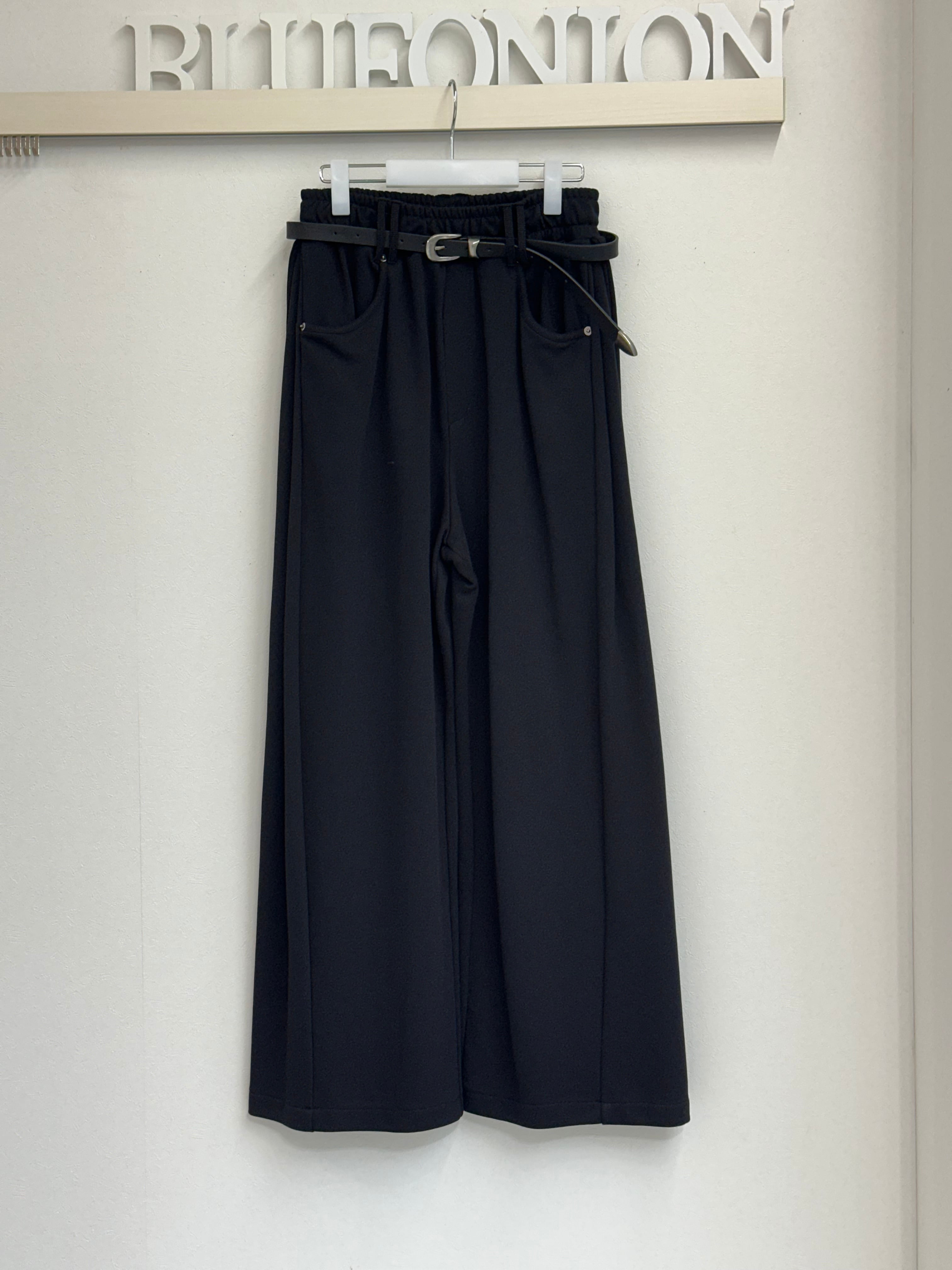 新品タグ付き今期 大人気Prince 涼ハイブリッドパンツ WA6337 黒 L サイドタックワイドパンツ（ベルト付き） 636601 PASSIONE | BlueOnion