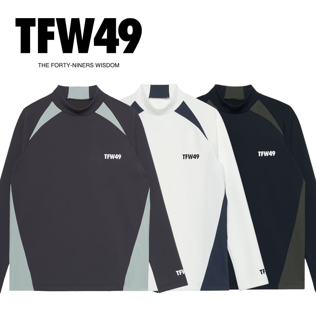 新品未使用　TFW49 長袖　モックネック　サイズXL 2025AW 【メンズ】 TFW49 junhashimoto SIDE PANEL LONG SLEEVE