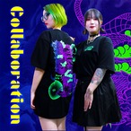 和彫×サイバー 青龍｜Tシャツ-黒