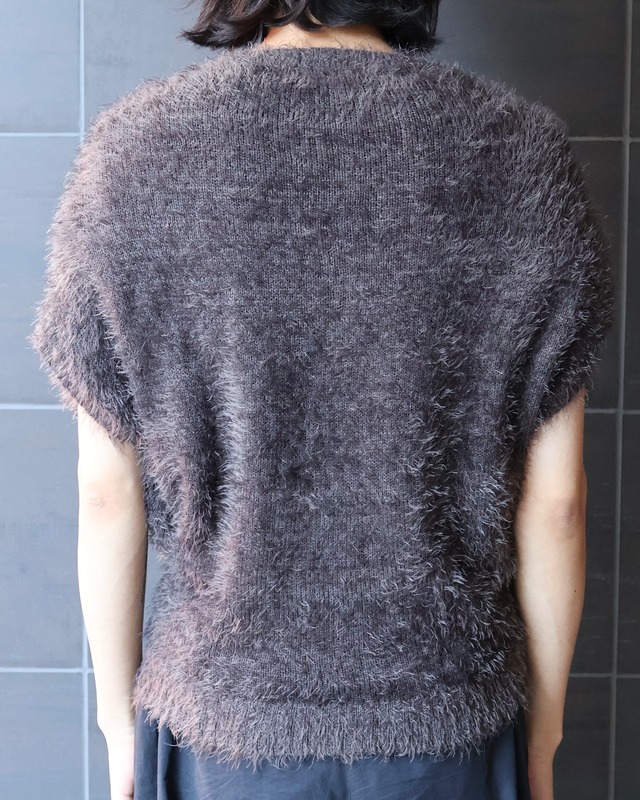 shaggy knit vest