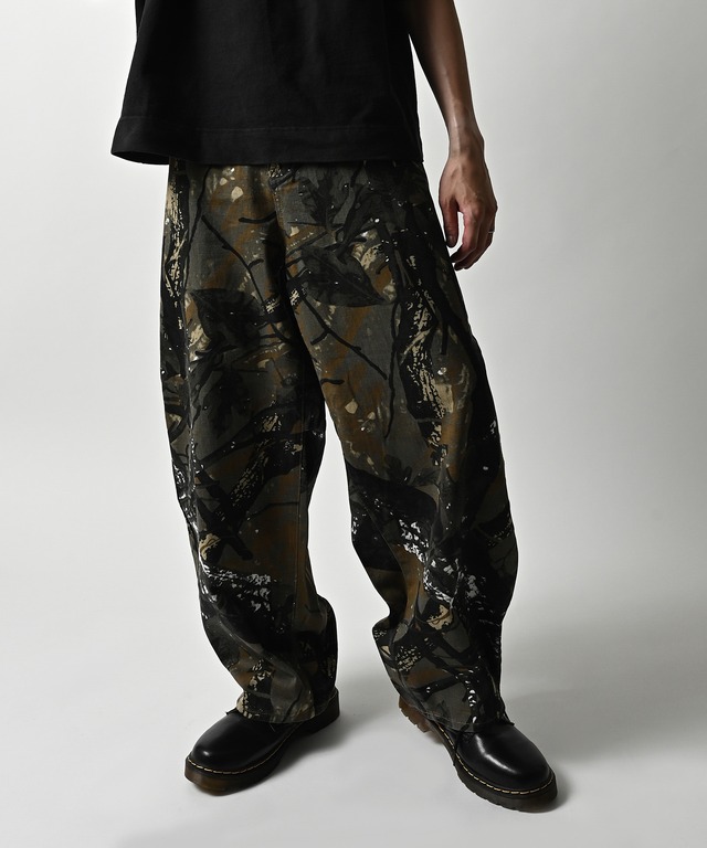 many men many mind Polymerange wide slacks (BRN) M2428030