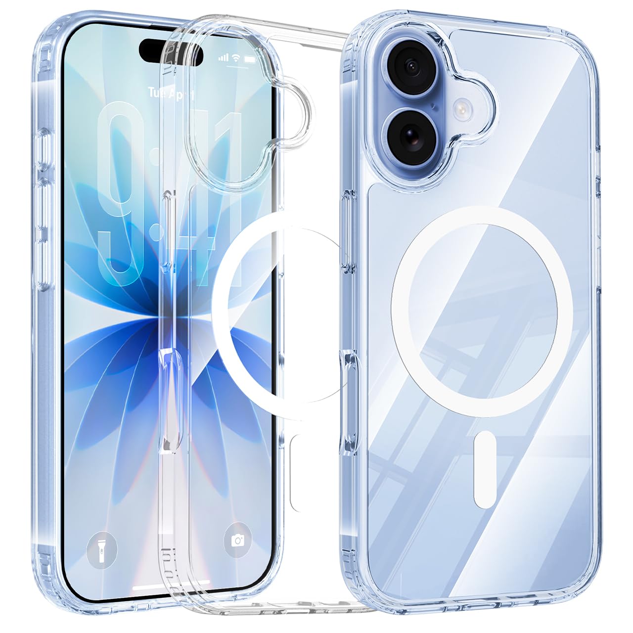 【 米軍MIL規格・Magsafe対応】対応 iPhone 17 ケース カバー 透明シェル 黄ばみ防止 ワイヤレス充電 JCJC-PCTM17