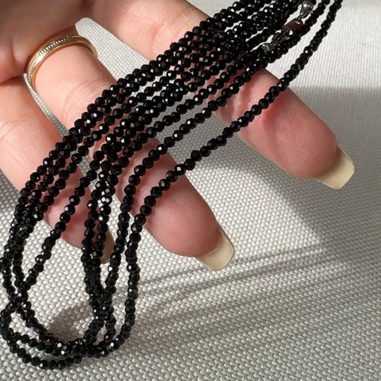 Black Spinel Long Necklace［BZN25］