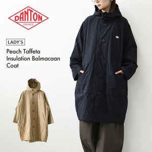 DANTON [ダントン] W Peach Taffeta Insulation Hooded Coat [DT-A0526KTF] ピーチタフタインシュレーションフーデッドコート・フード付きコート・ピーチタフタ・ロング丈コート・アウター・LADY'S [2026AW]