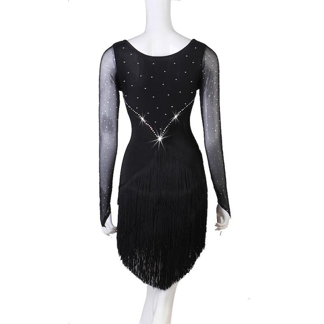 スパンコール×フリンジ ラテンドレス ds0948