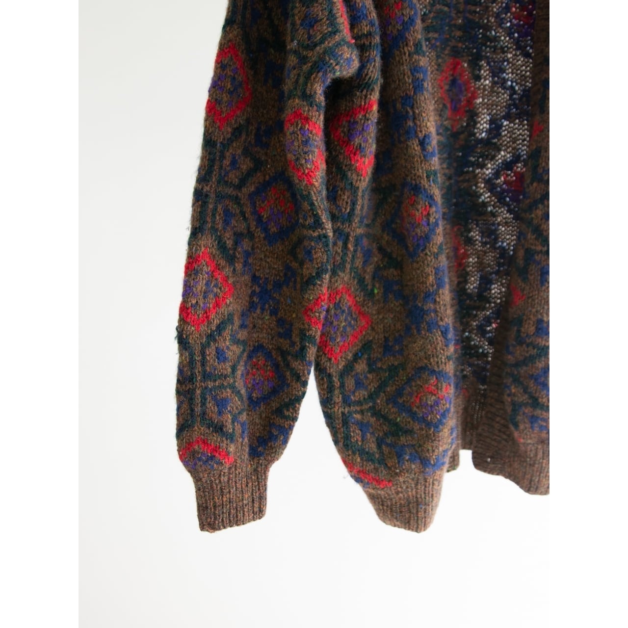 【RALPH LAUREN CHAPS】Made in China 80's 100% Hand Knit Buttonless Cardigan（ラルフローレン チャップス 中国製 ハンドニットボタンレスカーディガン セーター）