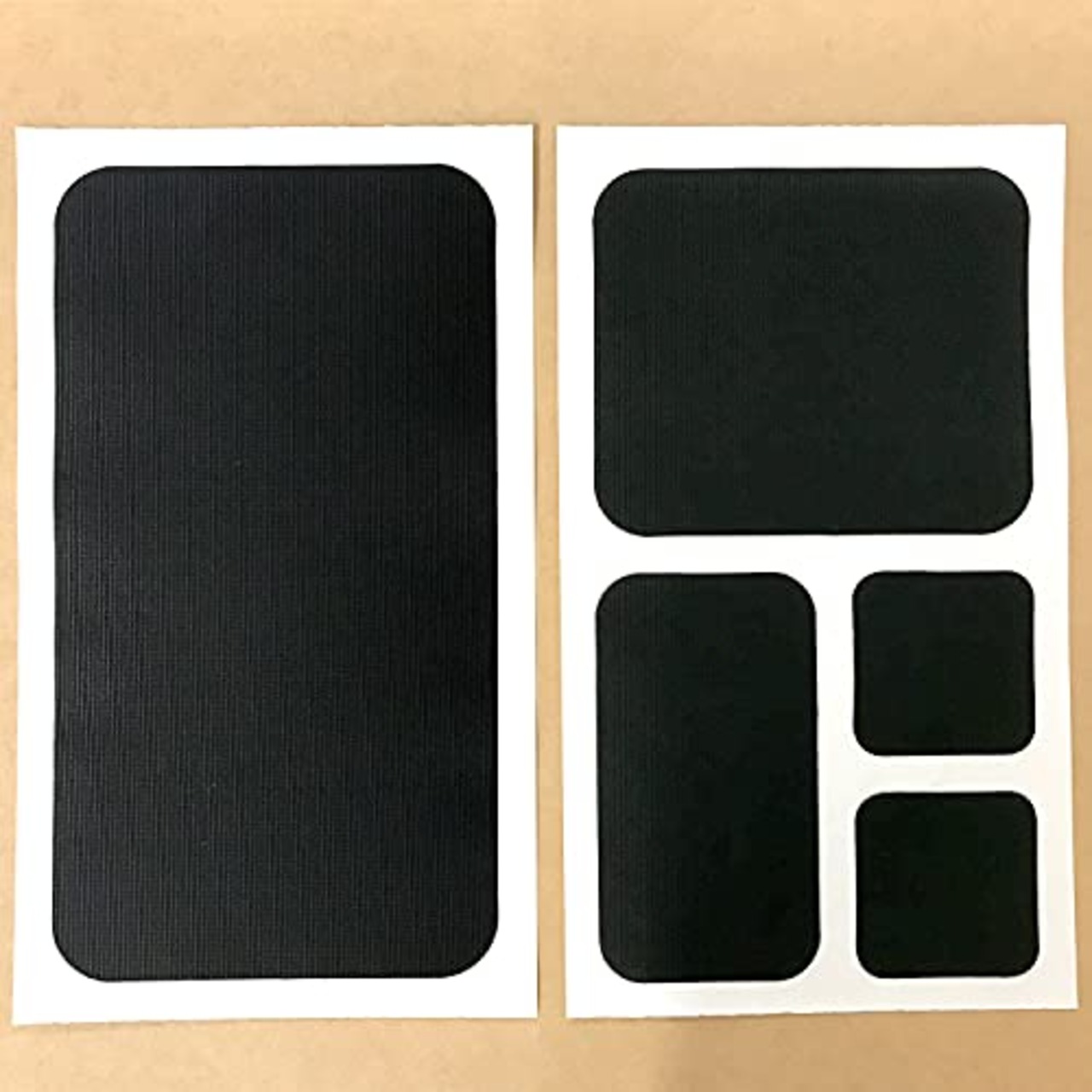 CAPTAIN88 キャプテン 簡単補修シリーズ ダウンウェアの補修パッチ&シート 5枚入り 4種サイズ #1 ブラック シールタイプ CP228