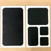 CAPTAIN88 キャプテン 簡単補修シリーズ ダウンウェアの補修パッチ&シート 5枚入り 4種サイズ #1 ブラック シールタイプ CP228