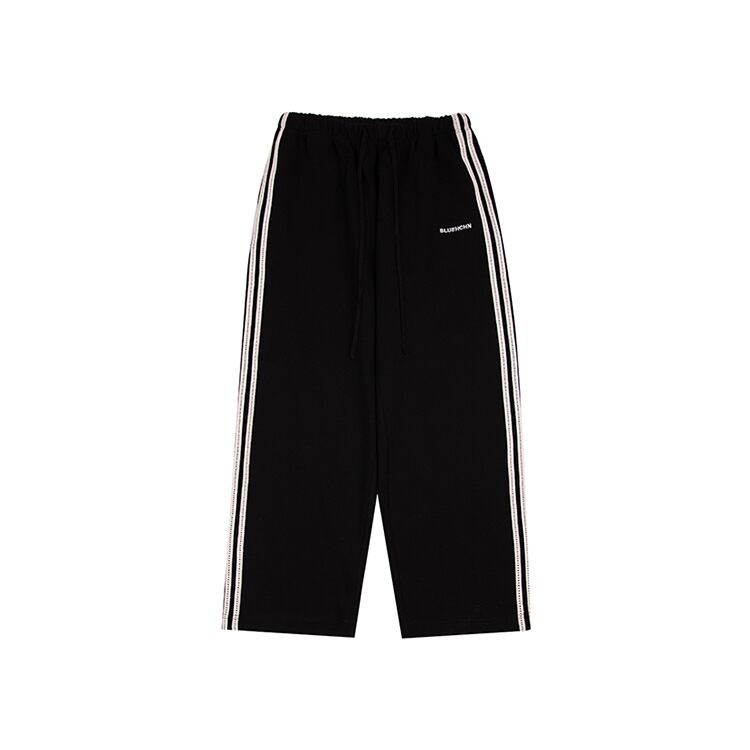 ★SIDE CONTRAST STITCHING LOOSE STRAIGHT SPORT PANTS　　　A0525