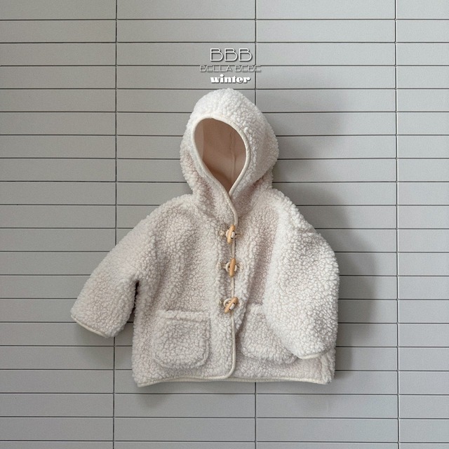 cream XS［即納］bebe / dumble hood jumper / bella bambina25winter
