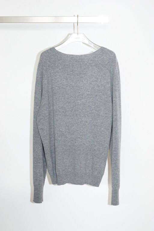 Cristaseya - OVERSIZED V NECK FLANNEL SWEATER | EMA
