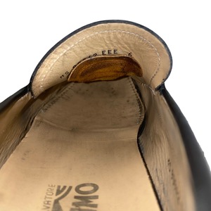 SALVATORE FERRAGAMO black leather driving shoes