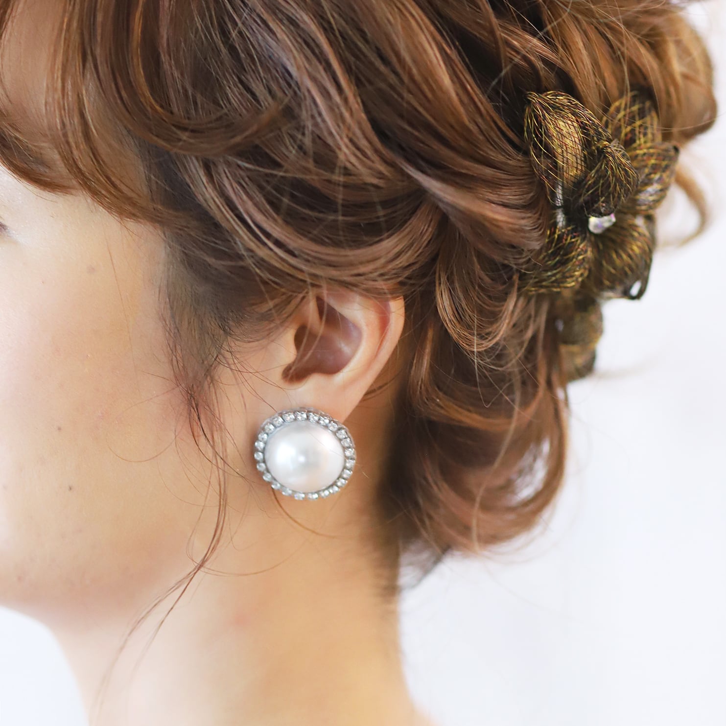 LittleRomance_Big Pearl Swarovskiピアス | ウェディング・ブライダル
