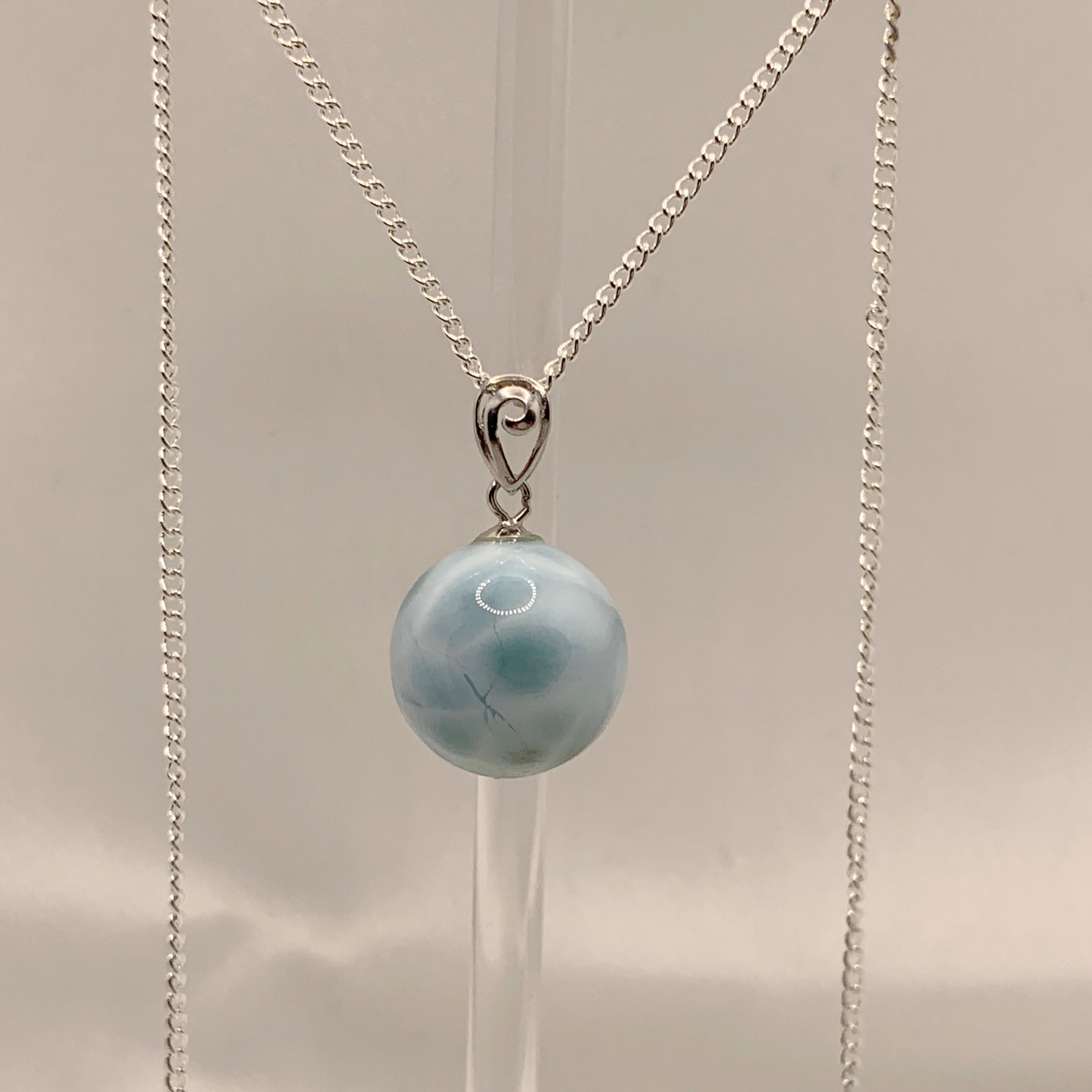 ラリマー ネックレス