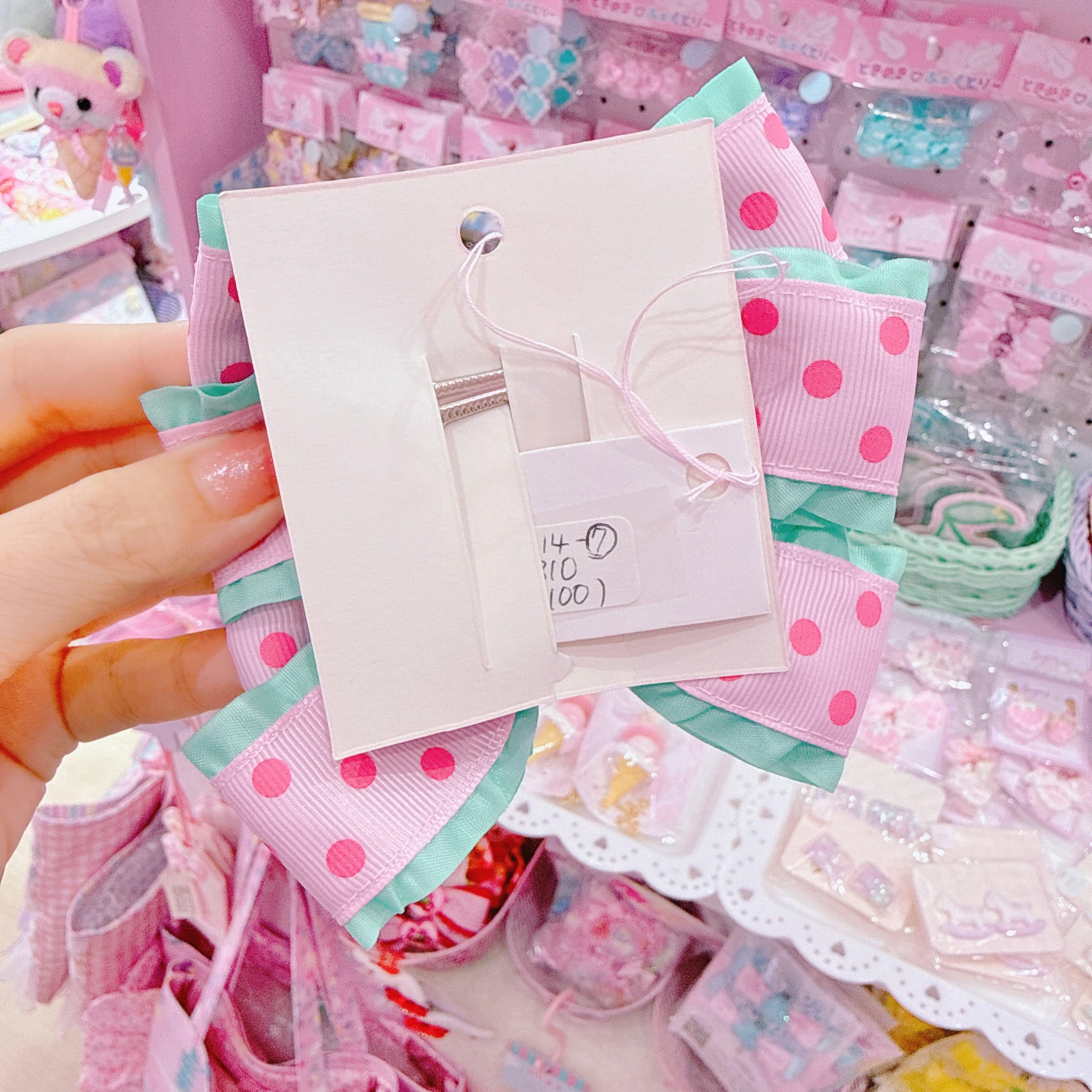 【J2】14-7ツインリボンヘアクリップ