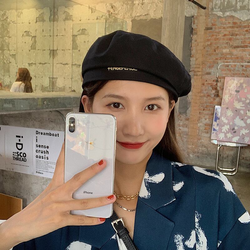 オータムウィンタースタンダードブラック レトロ 帽子 秋物 冬物 ベレット ヘアアクセサリー ブラック・アイド・ピーズ50378121411