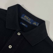 POLO RALPH LAUREN ポロラルフローレン BIGポニー 鹿の子 半袖 ポロシャツ XS /黒 ブラック/メンズ