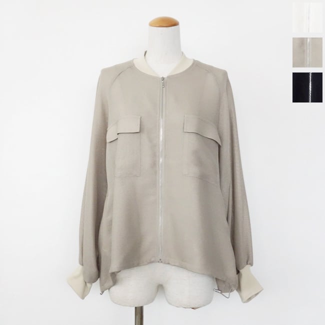 Dignite collier (ディニテコリエ) ブルゾン シアー ジップアップ 袖口リブ 長袖 TK-80267204