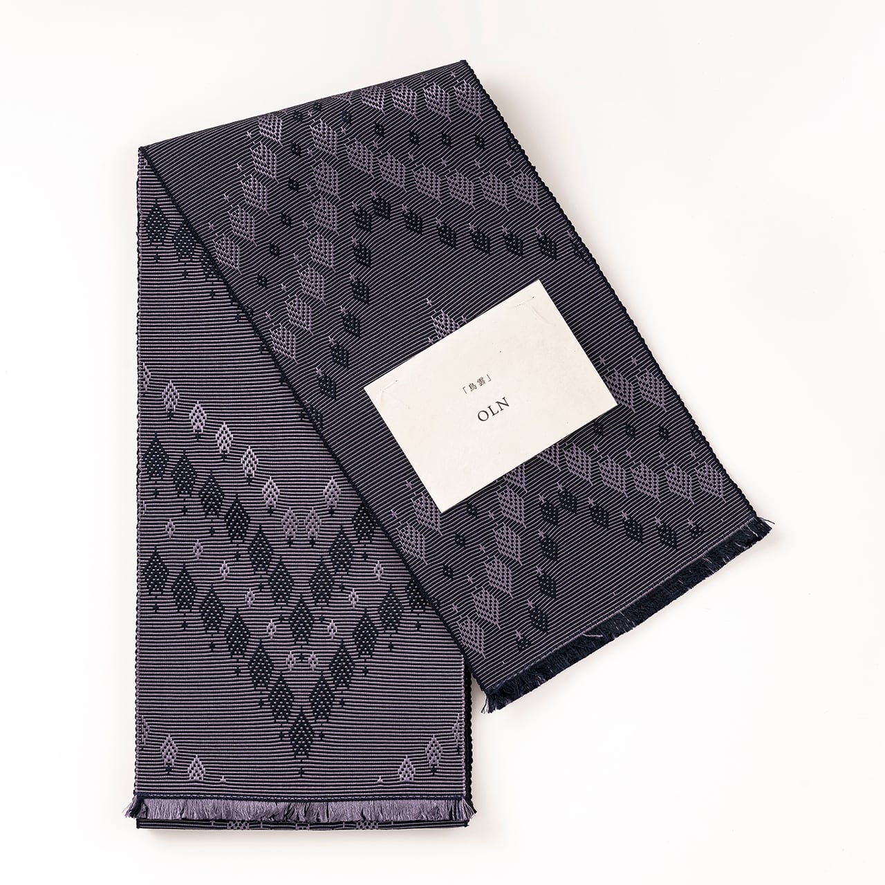 半巾帯「鳥雲」orchid blue