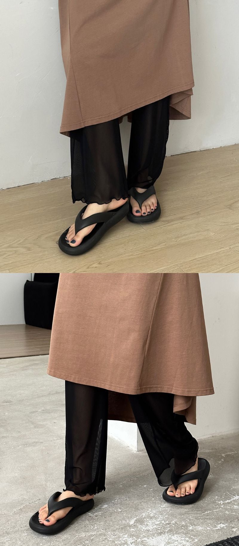 catorceレイヤードレギンスパンツ hyde着系 メール便】シアーパンツ レイヤード レディース レギンス ワイド