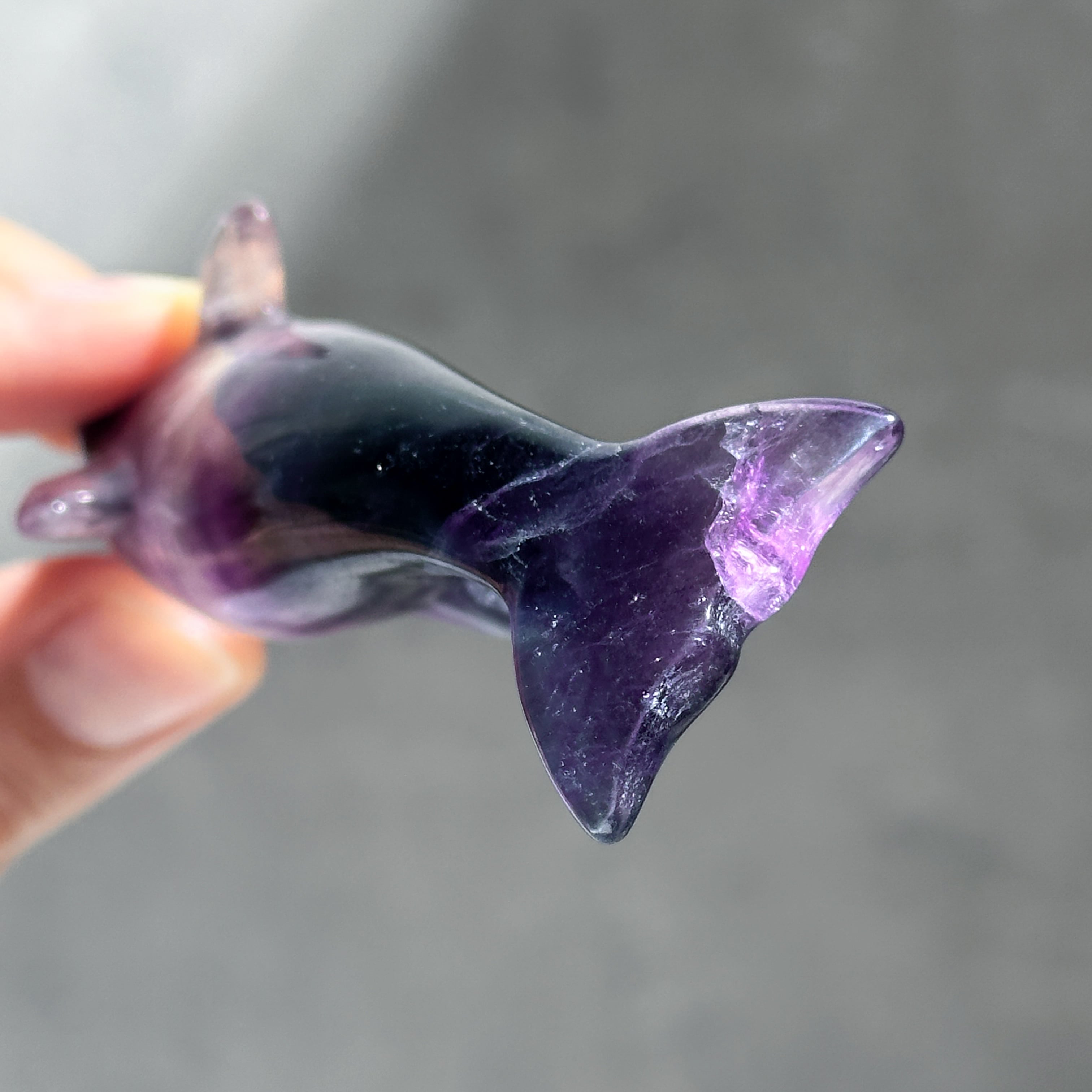 レインボーフローライト イルカ45◇ Fluorite ◇天然石