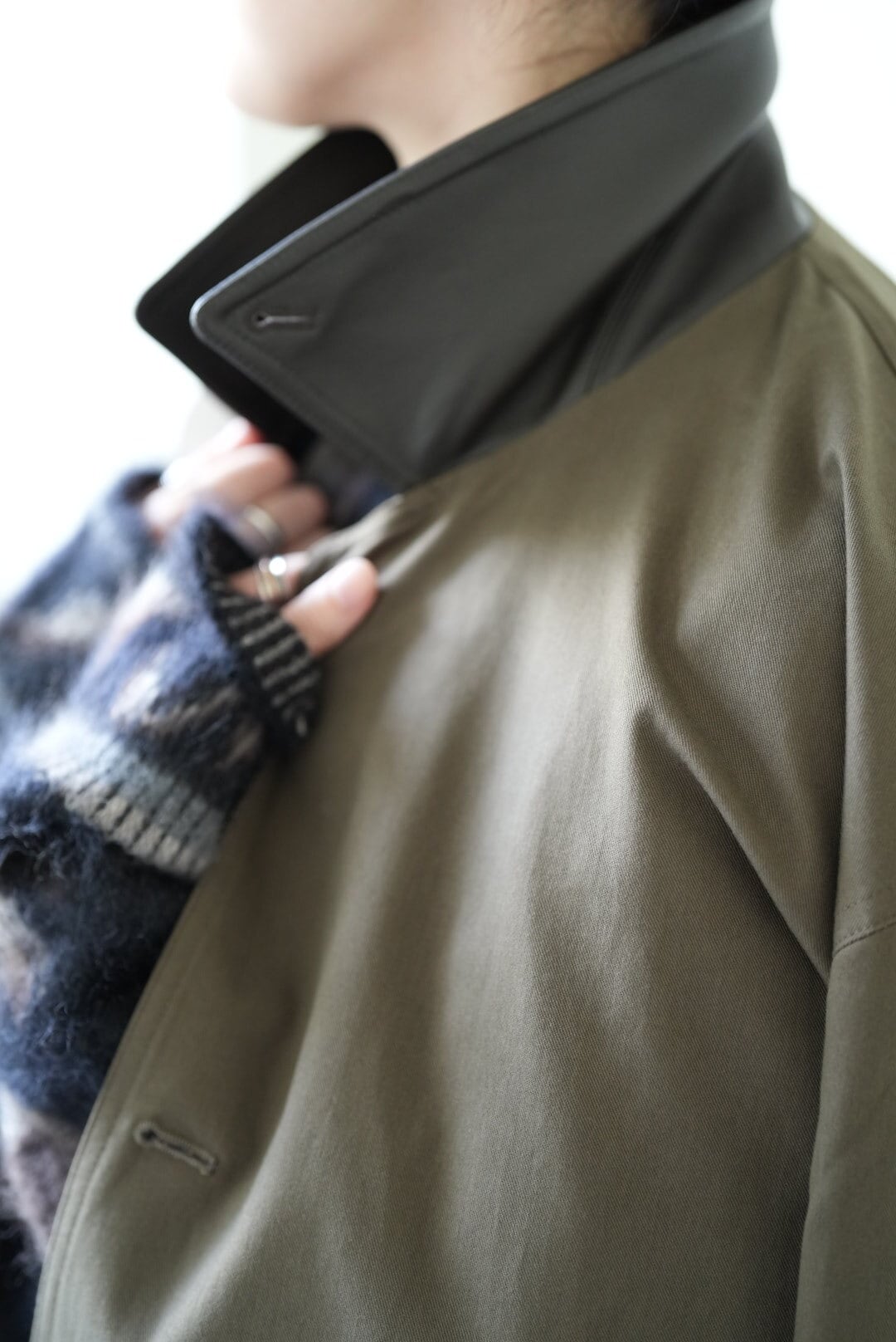 Cristaseya OVERSIZED BLOUSON WITH LEATHER COLLAR | Pay ID