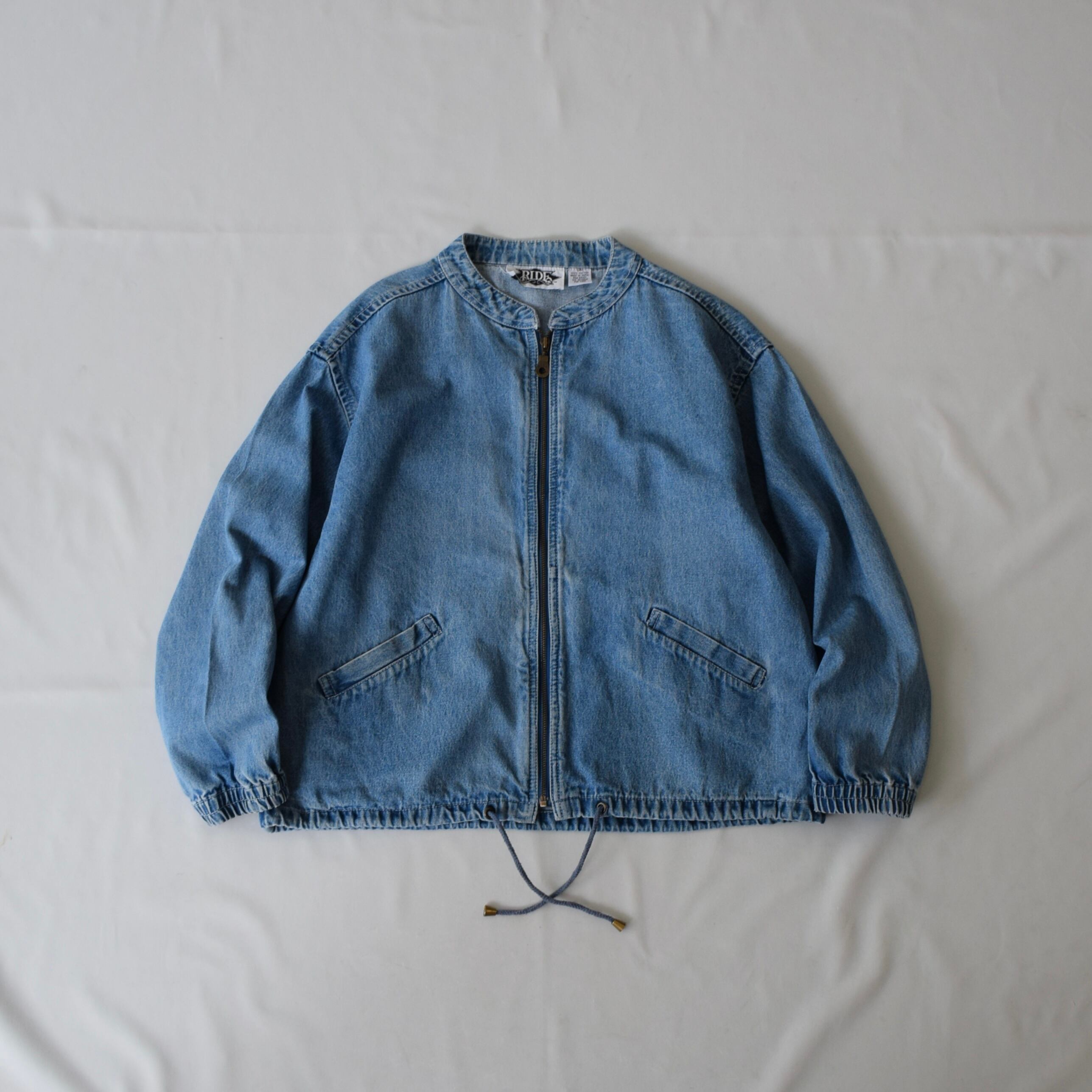 90's デニムジャケット レディース M 短丈 ブルゾン 古着 ヴィンテージ