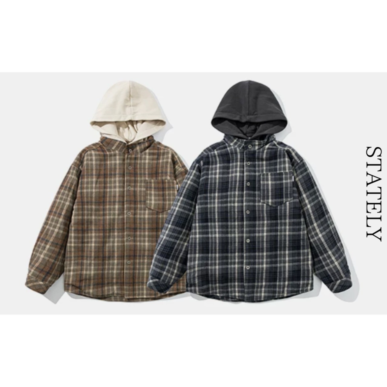 Layered Hood チェックジャケット/2color_O41・画像9