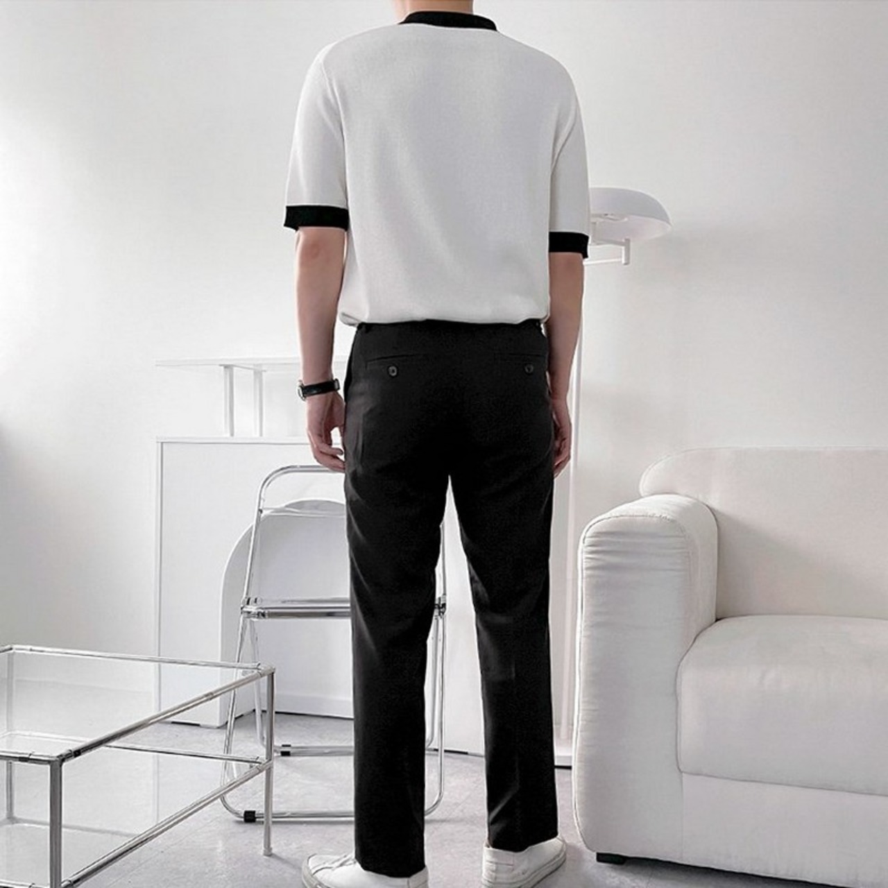 モノトーンバイカラーポロシャツ　MT0080223