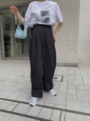 nylon tuck slacks pants