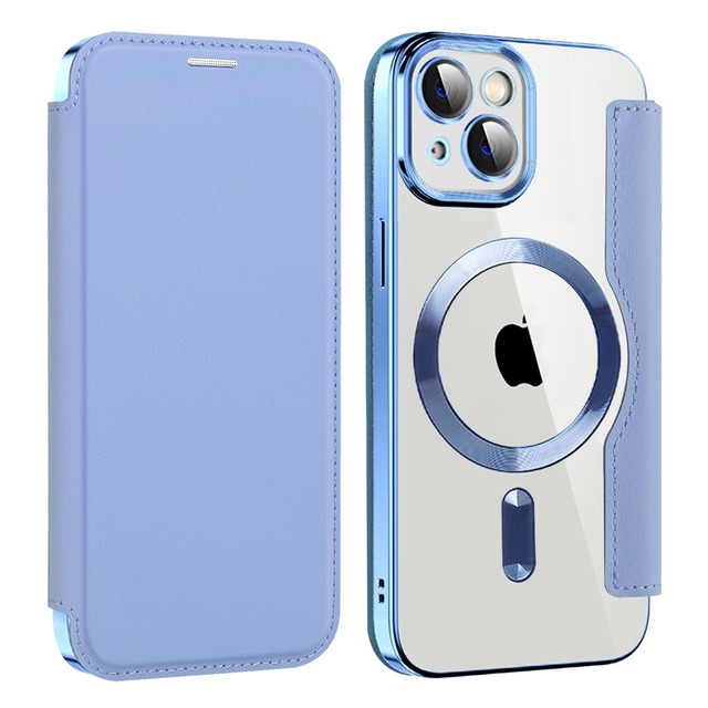 Kanyaku iPhone14用のケース MagSafe対応 レンズ保護 ケース 手帳型 用 カバー 高級8P PUレザー ス マホケース スタンド機能 優しくて快適 カード収納付き 耐衝撃 ワイヤレス充電対応 薄型 軽量 スマホケース (JDPT-14-lan)