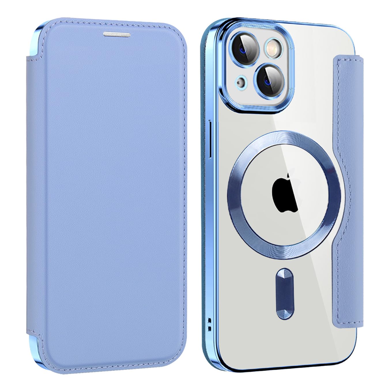 Kanyaku iPhone14用のケース MagSafe対応 レンズ保護 ケース 手帳型 用 カバー 高級8P PUレザー ス マホケース スタンド機能 優しくて快適 カード収納付き 耐衝撃 ワイヤレス充電対応 薄型 軽量 スマホケース (JDPT-14-lan)