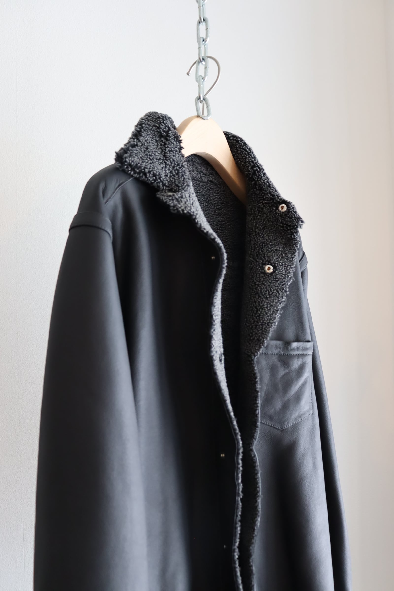 ジャケット・アウター POSTELEGANT Mouton Shirt Jacket POSTELEGANT 