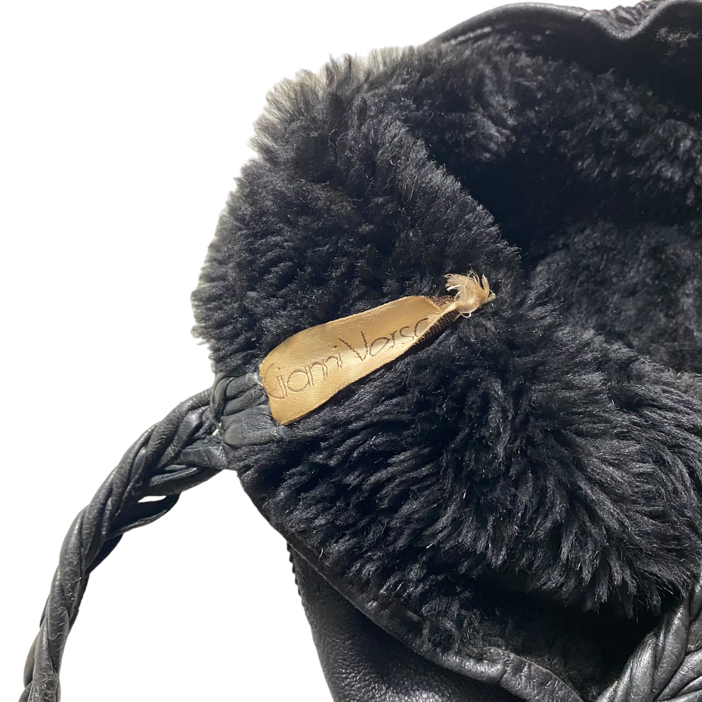 vintage GIANNI VERSACE embroidery mouton bag | NOIR ONLINE